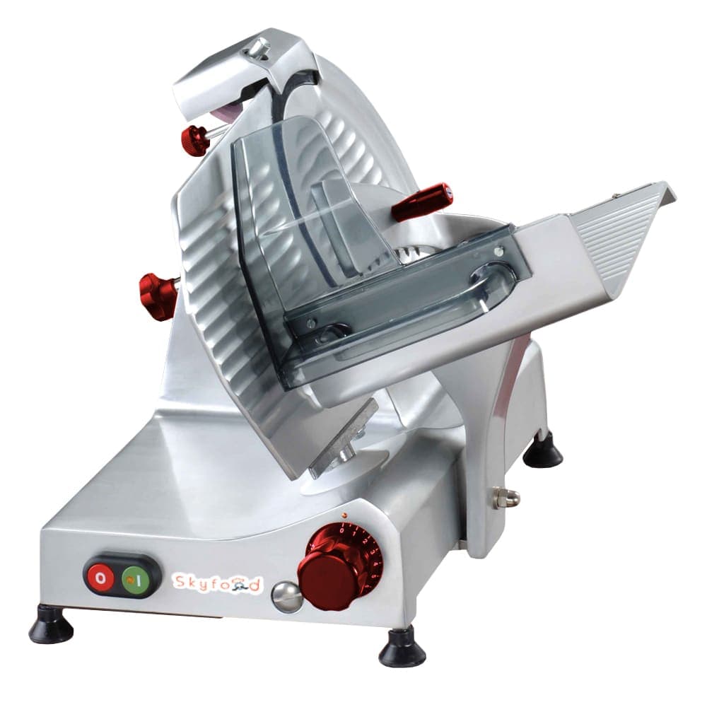 Skyfood SSI-12E Manual Meat & Cheese Slicer w/ 12" Blade, Belt Driven, Aluminum, 1/3 hp