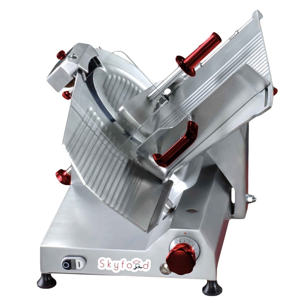 Skyfood SSI-12I Manual Meat & Cheese Slicer w/ 12" Blade, Belt Driven, Aluminum, 1/2 hp
