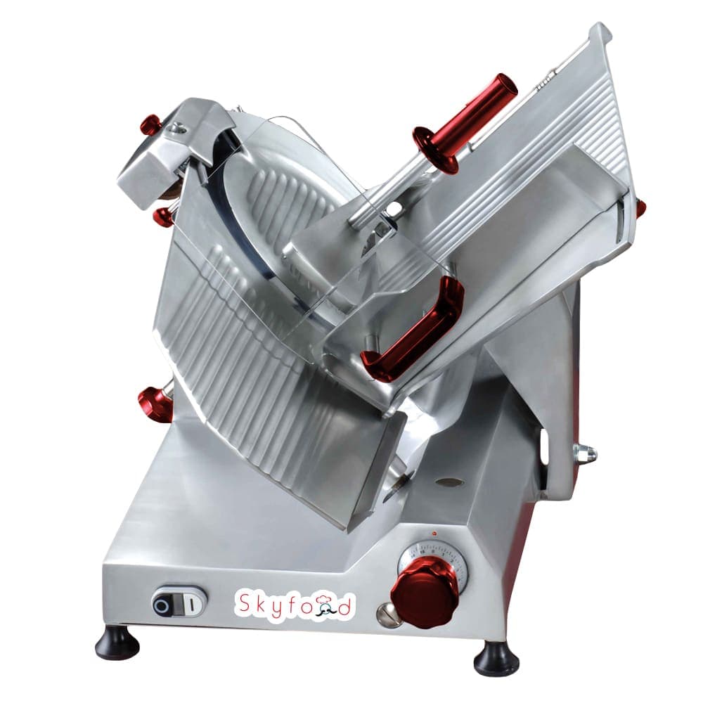 Skyfood SSI-14I Manual Meat & Cheese Slicer w/ 14" Blade, Belt Driven, Aluminum, 1/2 hp