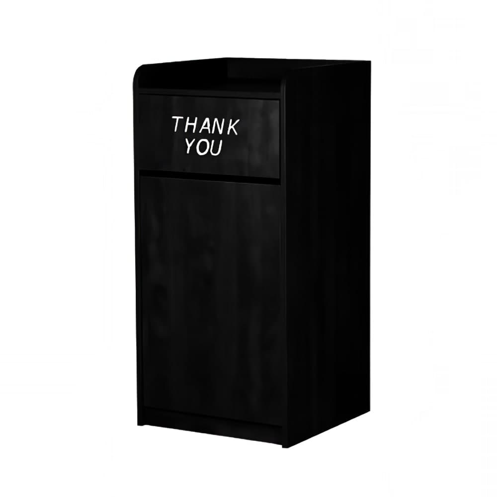 Oak Street 25 gal Indoor Decorative Trash Can - Plastic, Black (M8520-BLK-UNASSEMBLED)