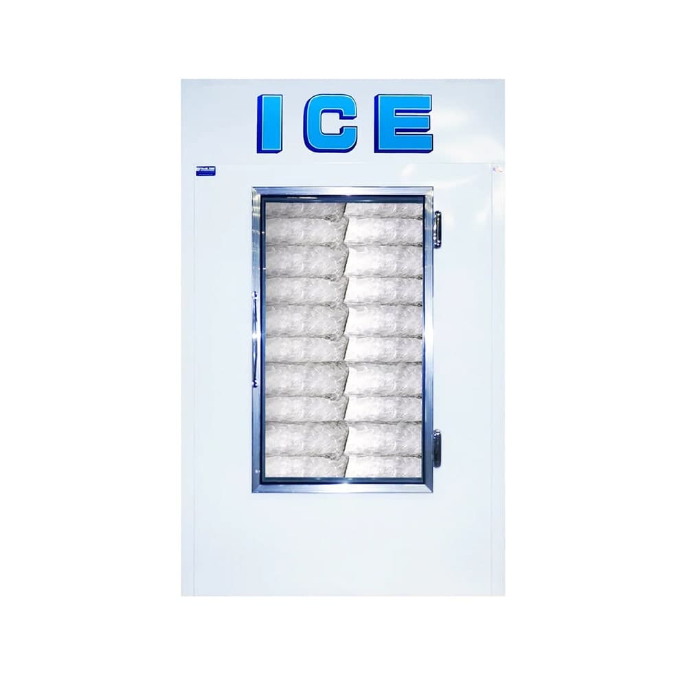 Polar Temp 420CWGP 48" Indoor Ice Merchandiser w/ (50) 20 lb Bag Capacity - Glass Door, White, 115v