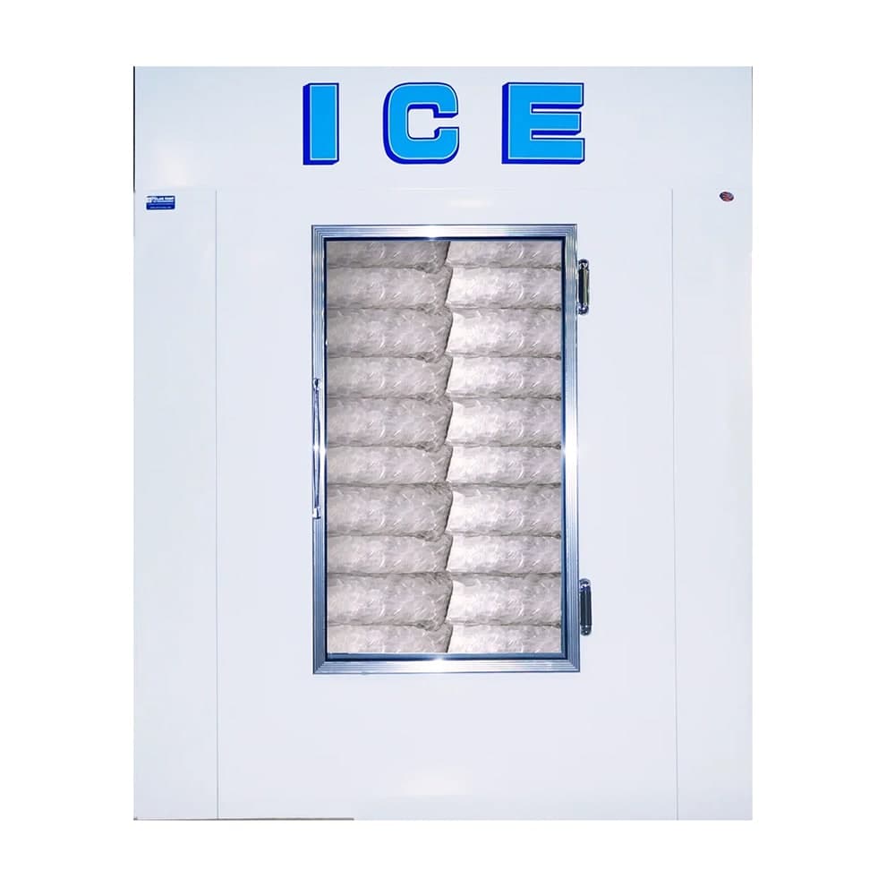 Polar Temp 630CWGP 62" Indoor Ice Merchandiser w/ (78) 20 lb Bag Capacity - Glass Door, White, 115v