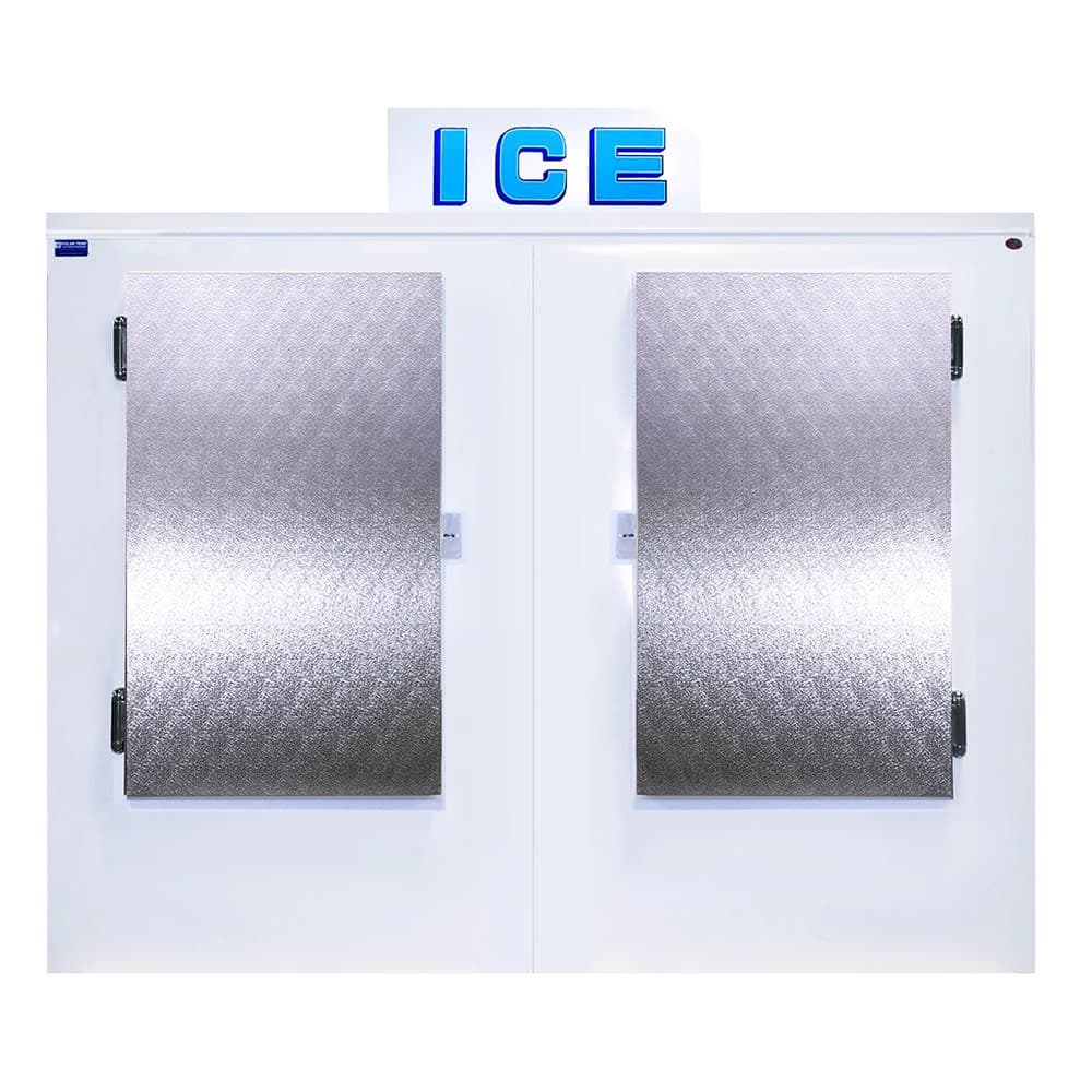 Polar Temp 650ADXP 70 1/4" Outdoor Ice Merchandiser w/ (75) 20 lb Bag Capacity - Solid Door, White, 115v
