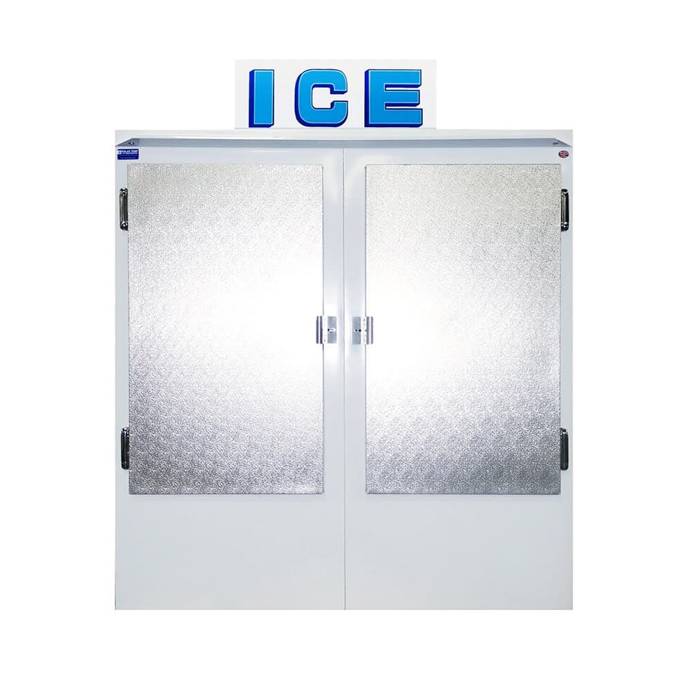 Polar Temp 670CWP 62" Outdoor Ice Merchandiser w/ (78) 20 lb Bag Capacity - Solid Doors, White, 115v