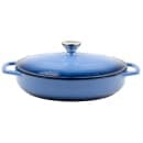 Lodge 3 3/5 qt Cast Iron Casserole w/ Cover, Enamel, Caribbean (EC3CC33) thumbnail 2