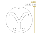 Lodge 8" Round Yellowstone Cast Iron Trivet, Power Y (L8TRYW) thumbnail 4