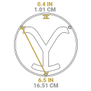 Lodge 8" Round Yellowstone Cast Iron Trivet, Power Y (L8TRYW) thumbnail 5