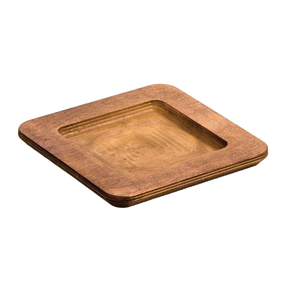 Lodge 7 1/2" Square Wood Underliner, Walnut Stain (U5WP)