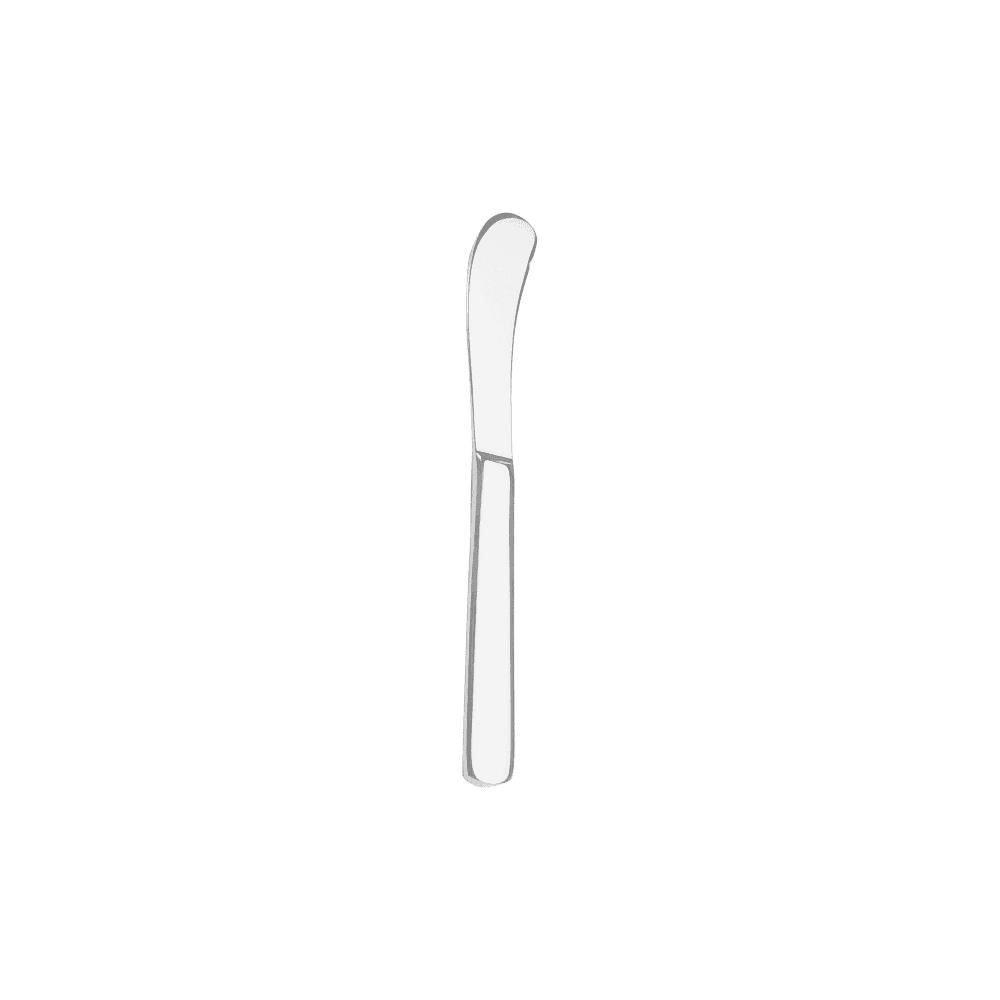 Walco WL0810 6 11/16" Butter Spreader with 18/10 Stainless Grade, Star Pattern