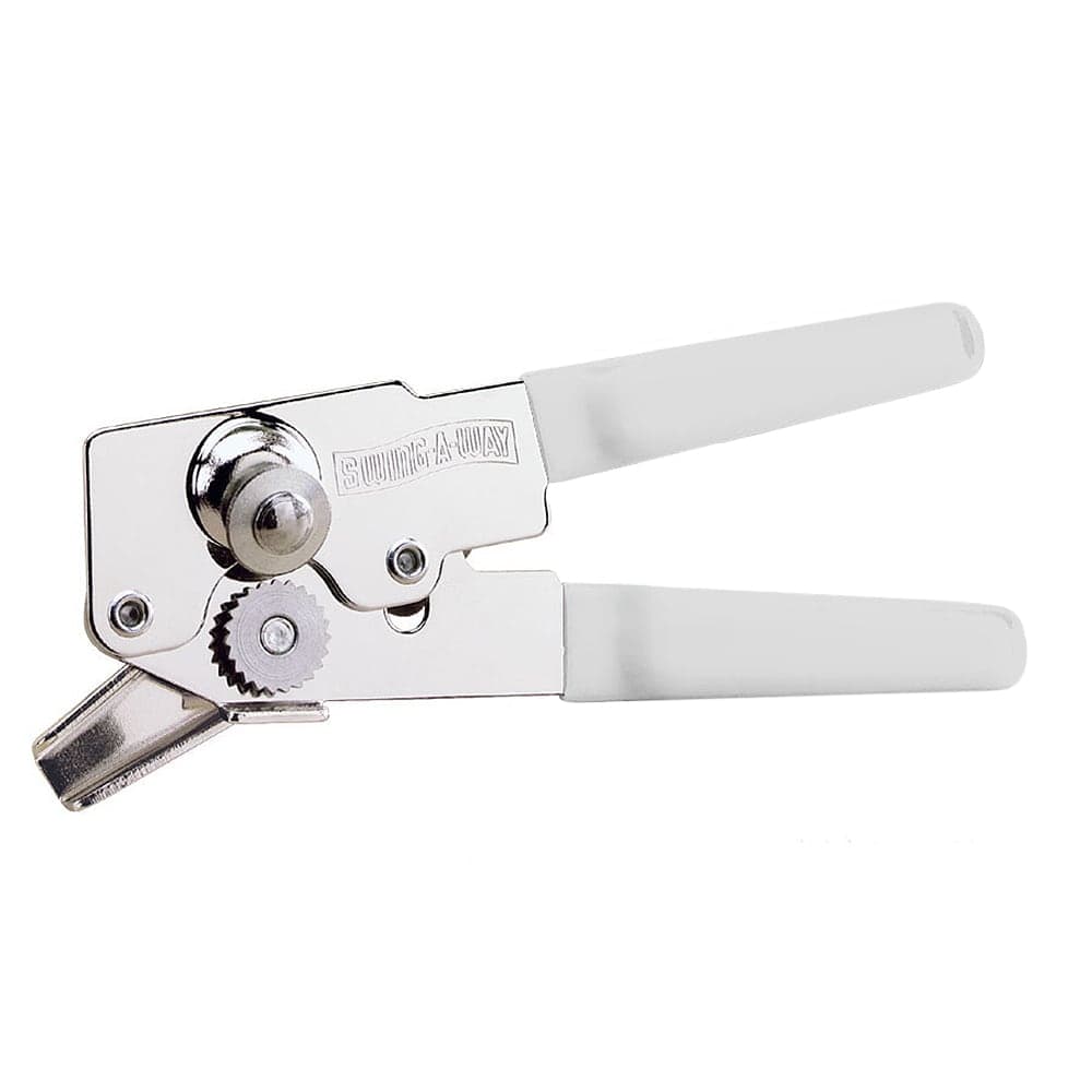 Focus 107WH Portable White Compact Can Opener - Aluminum