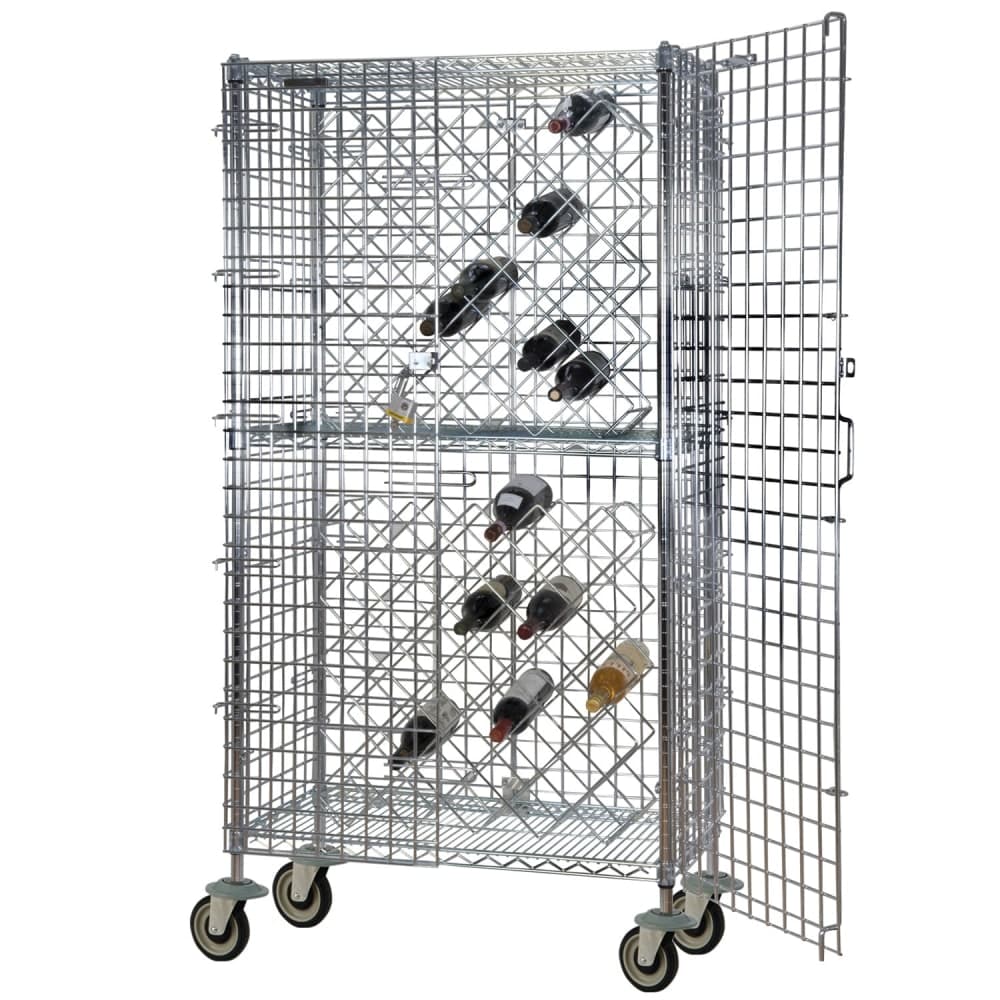 Focus FDMWR2448CH 63"H Commercial Wine Rack w/ (192) Bottle Capacity, Chrome
