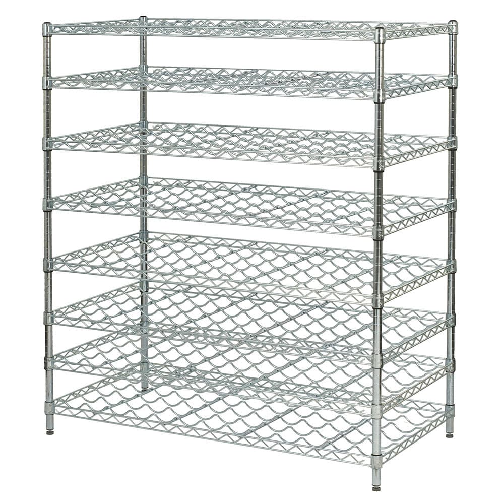 Focus FDWSK3654CH 54"H Commercial Wine Rack w/ (144) Bottle Capacity, Chrome