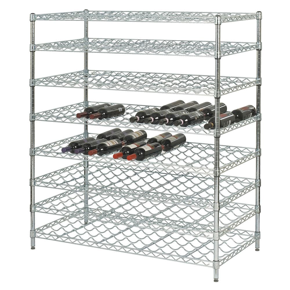 Focus FDWSK4854CH 54"H Commercial Wine Rack w/ (192) Bottle Capacity, Chrome