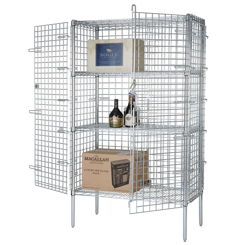 Focus FSEC186063 60" Stationary Security Cage - 18"W, Chromate