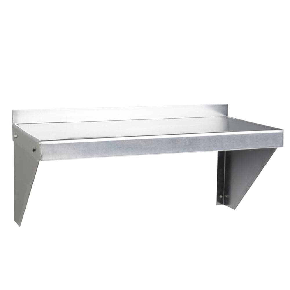 Focus FWSAL1224 Solid Wall Mounted Shelf, 24"W x 12"D, Aluminum