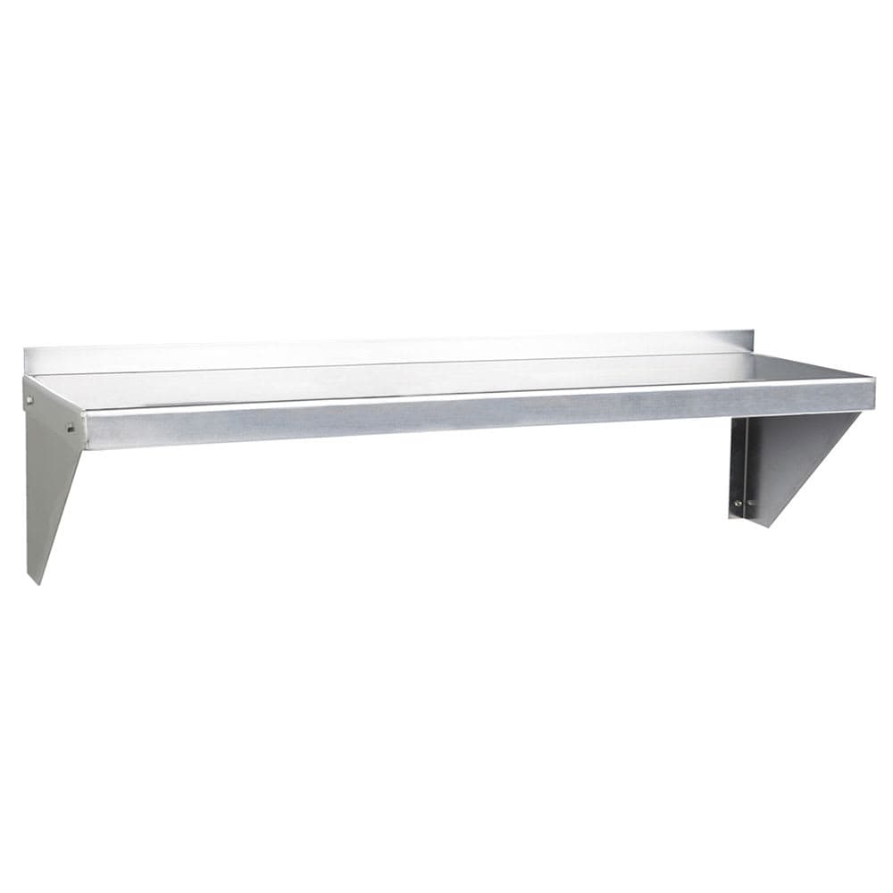 Focus FWSAL1248 Solid Wall Mounted Shelf, 48"W x 12"D, Aluminum