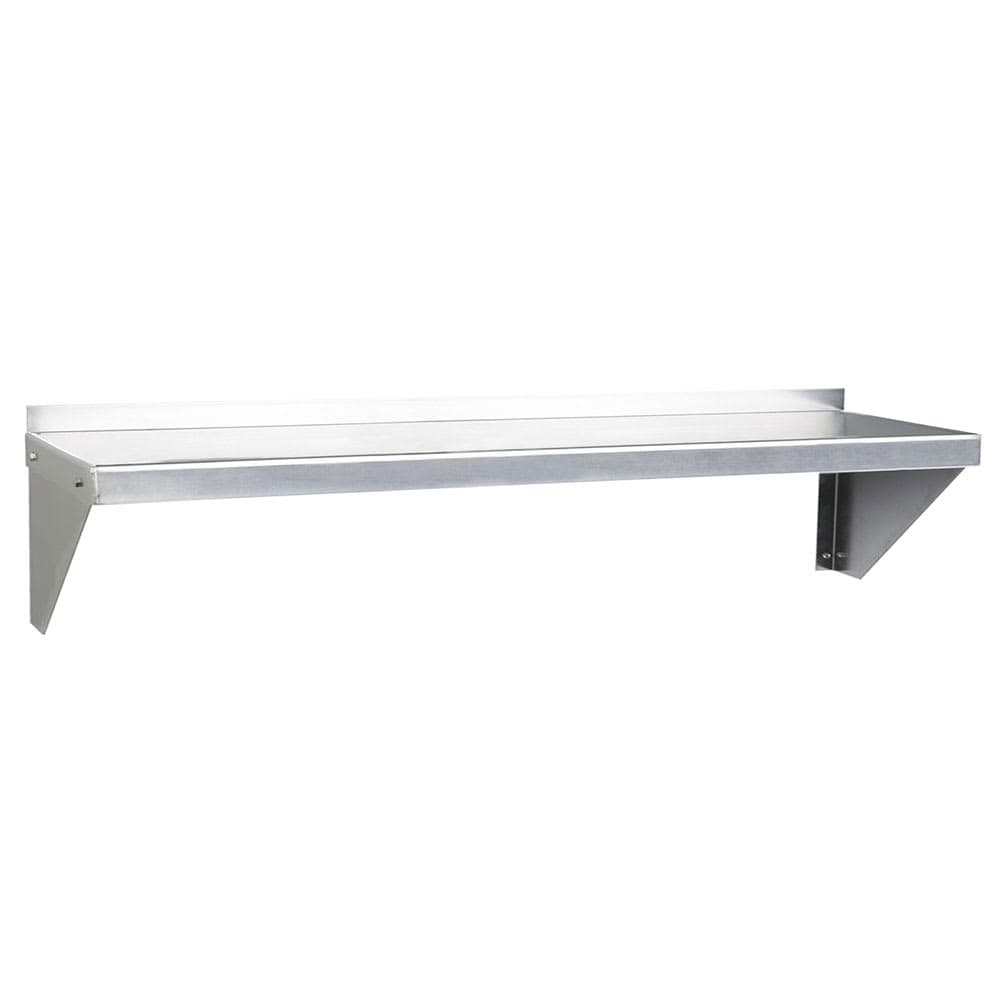 Focus FWSAL1260 Solid Wall Mounted Shelf, 60"W x 12"D, Aluminum