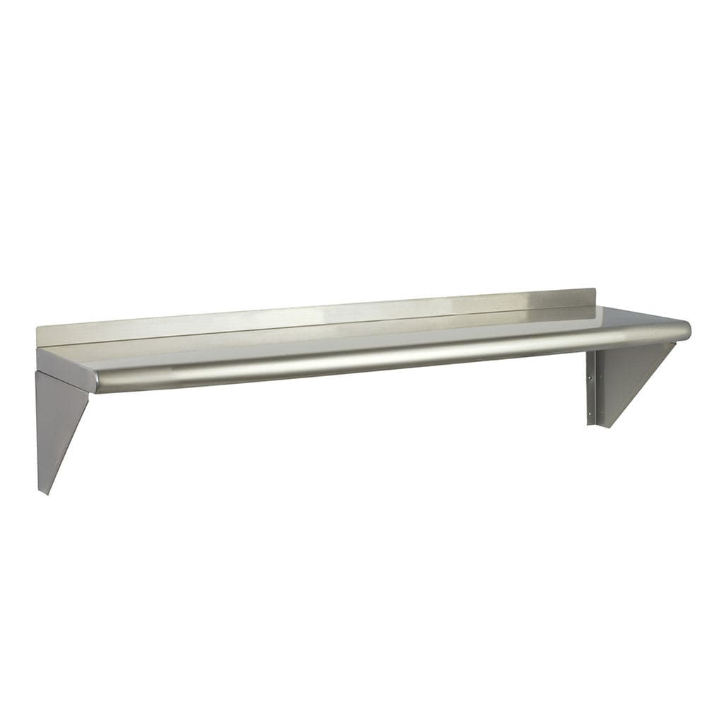 Focus FWSSS1224 Solid Wall Mounted Shelf, 24"W x 12"D, Stainless