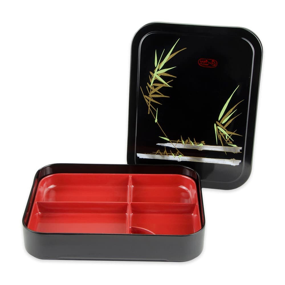 GET Bento Box w/ (5) Compartments, 10 3/4" x 8 1/4" x 2 1/4" (171-F)