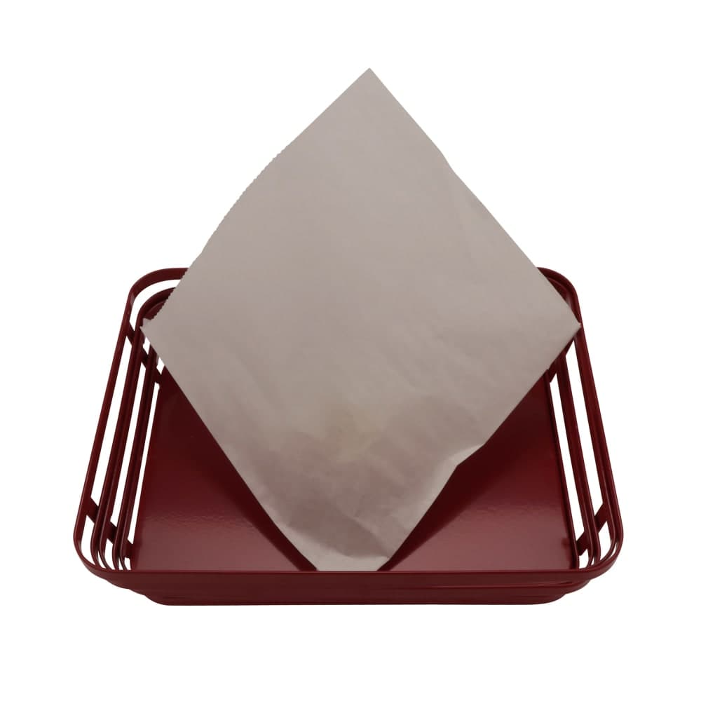 GET 7" Square Double Open Basket Liner - Paper, White (4-T2000)