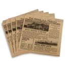 GET 7" Square Basket Liner Paper Bags - Honolulu Newsprint, Brown (4-T6000) thumbnail 4