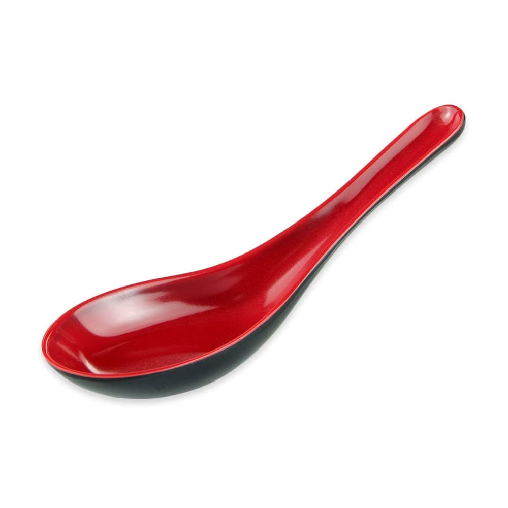 GET Soup Spoon w/ 4/5 oz Capacity, Melamine, Red/Black (6026-RB)