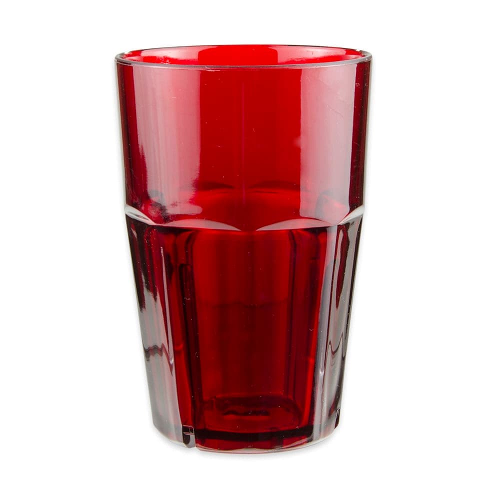 GET 10 oz Red Plastic Double Rocks Tumbler (9910-1-R)