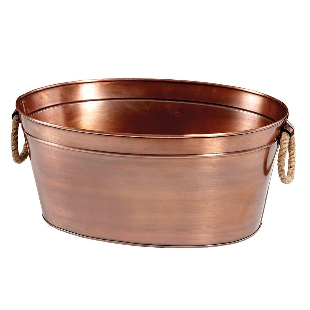 GET 8 gal Cooling Tub w/ Rope Handles - 21 1/4" x 15 1/4" x 9 1/2", Antique Copper (BT-2215-ACPR)