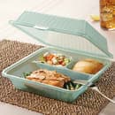 GET 9" Square To Go Food Container, Polypropylene, Jade (EC-09-1-JA) thumbnail 5