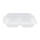 GET 9" Square To Go Food Container, Polypropylene, Clear (EC-12-1-CL) thumbnail 4