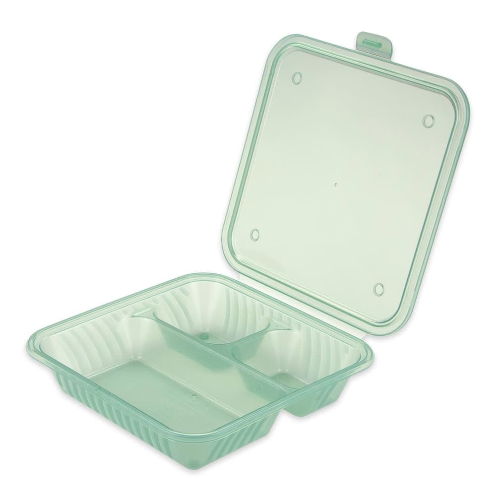 GET 4 3/4" Square To Go Food Containers, Polypropylene, Jade (EC-16-JA)