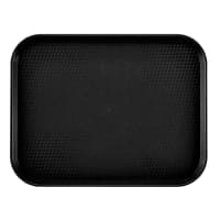GET Plastic Fast Food Tray - 14"L x 10 3/4"W, Black (FT-14-BK) thumbnail 4