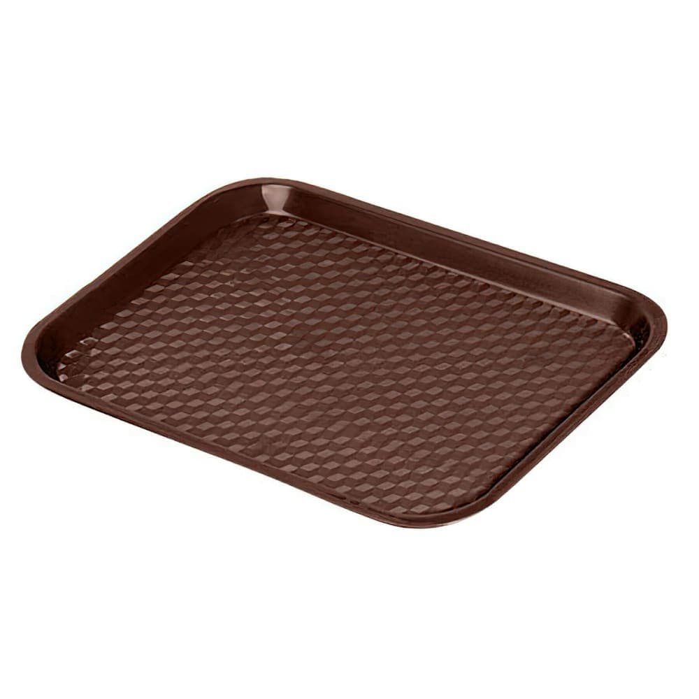 GET Plastic Fast Food Tray - 14"L x 10 3/4"W, Brown (FT-14-BR)