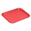 GET Plastic Fast Food Tray - 14"L x 10 3/4"W, Red (FT-14-R) thumbnail 2