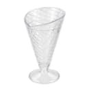 GET 8 oz Footed Waffle Cone Cup - Plastic, Clear (ICM-26-2-CL) thumbnail 2