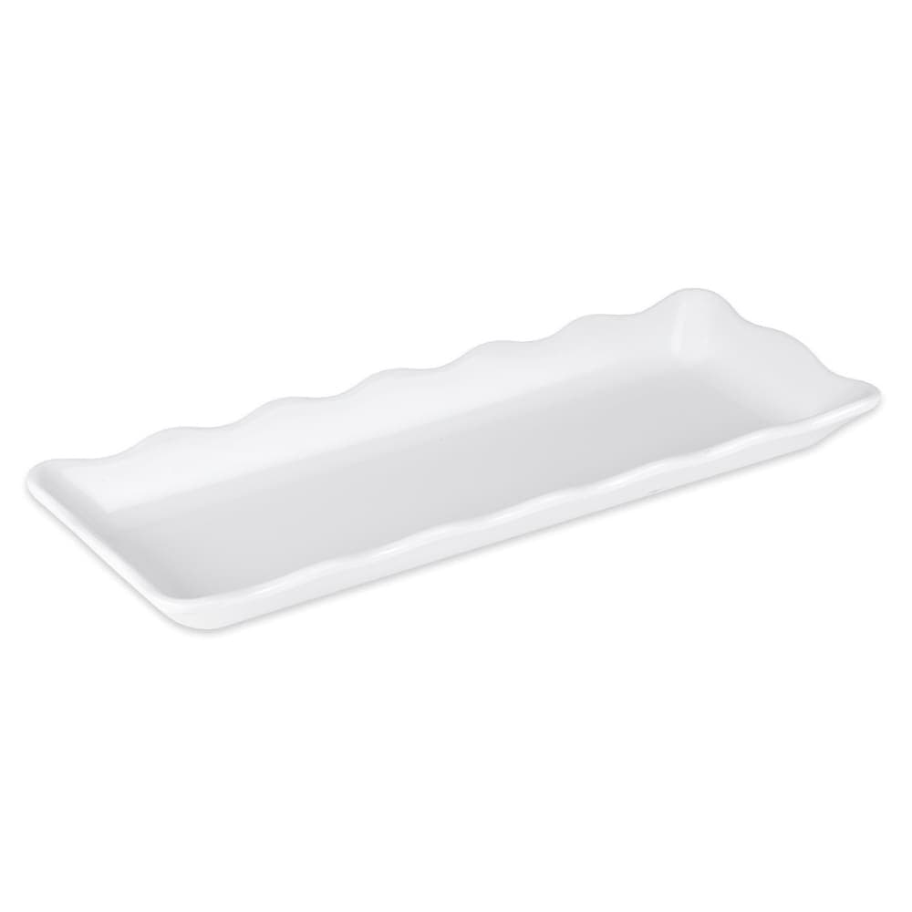 GET Rectangular Display Tray, 13 1/2" x 5 1/4", Melamine, White (ML-128-W)