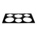 GET Full-Size Tile for Round Crocks w/ (6) Cut-Outs, Melamine, Black (ML-161-BK) thumbnail 2