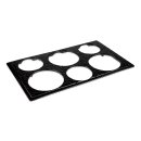 GET Full-Size Tile for Round Crocks w/ (6) Cut-Outs, Melamine, Black (ML-161-BK) thumbnail 3