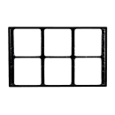 GET Full Size Tile w/ (6) Square Cut-Outs for ML-149/ML-150, Melamine, Black (ML-168-BK) thumbnail 2