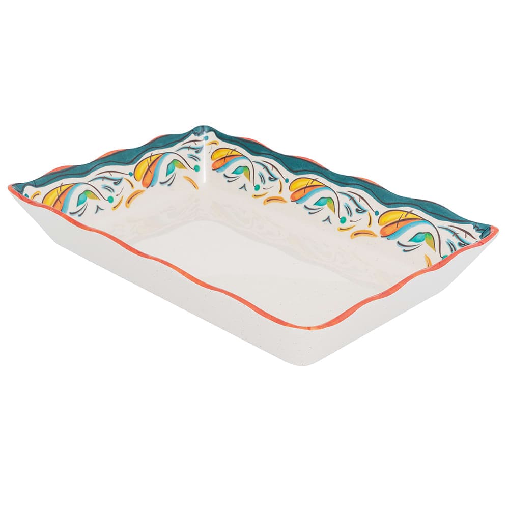 GET Rectangular Display Tray, 13 3/4" x 9 1/2", Melamine, White (ML-88-BF)