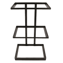 GET 3 Tier Merchandising Stand - 12"L x 9 1/4"W x 20 1/2"H, Metal, Black (MTS-20L-MG) thumbnail 2