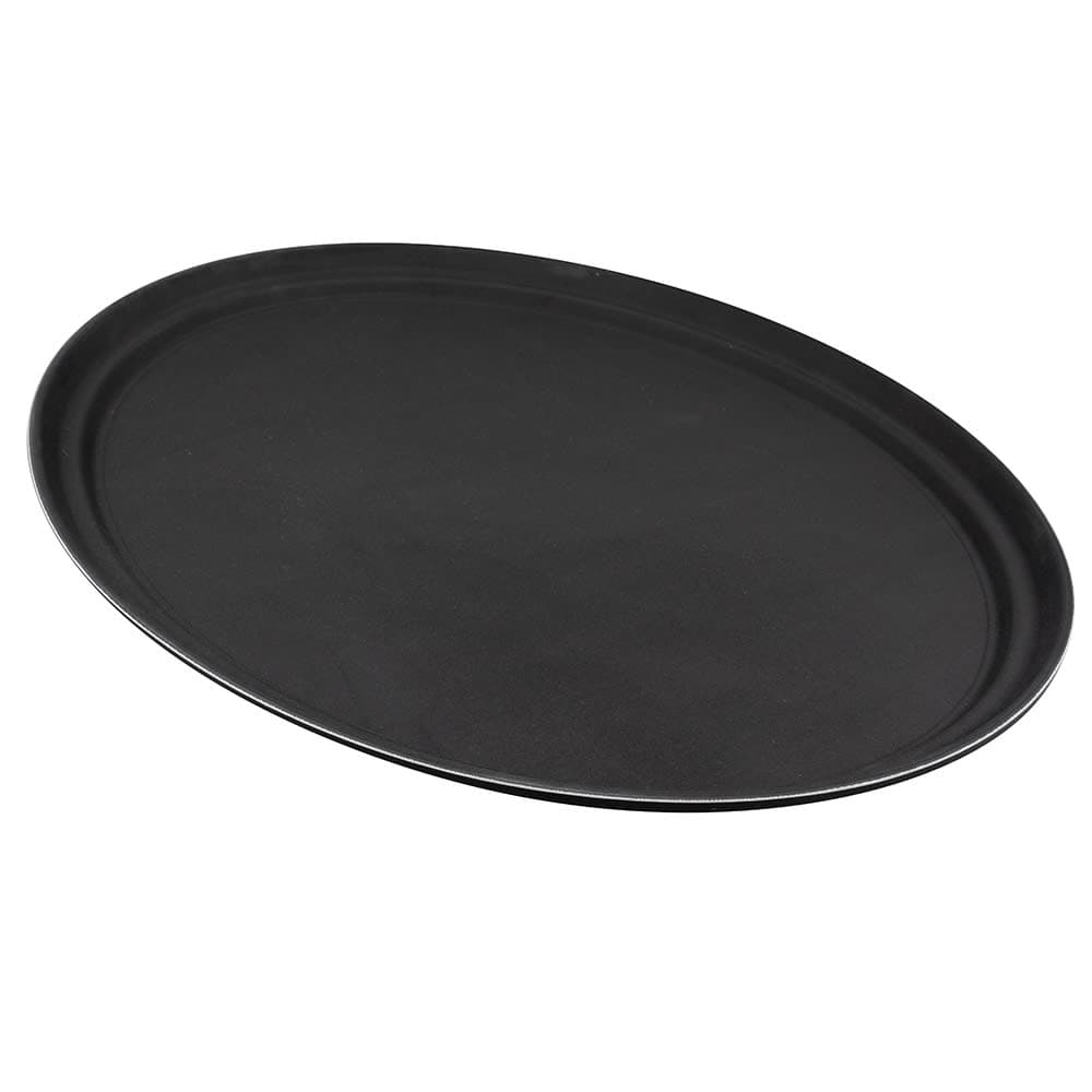 GET Oval Serving Tray, 25" x 20", Melamine, Black (NS-2500-BK)