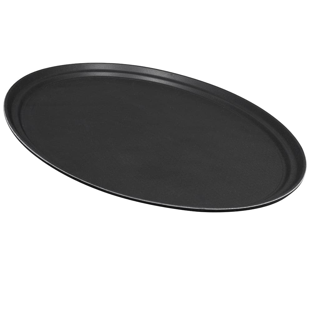 GET Oval Serving Tray, 27" x 22", Melamine, Black (NS-2700-BK)