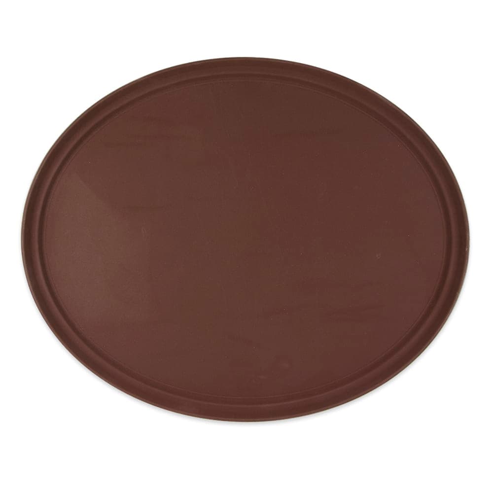 GET Oval Serving Tray, 31" x 25", Melamine, Brown (NS-3100-BR)