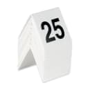GET Table Tent w/ Numbers 1 25, Polypropylene, White (NUM-1-25) thumbnail 2