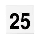 GET Table Tent w/ Numbers 1 25, Polypropylene, White (NUM-1-25) thumbnail 4