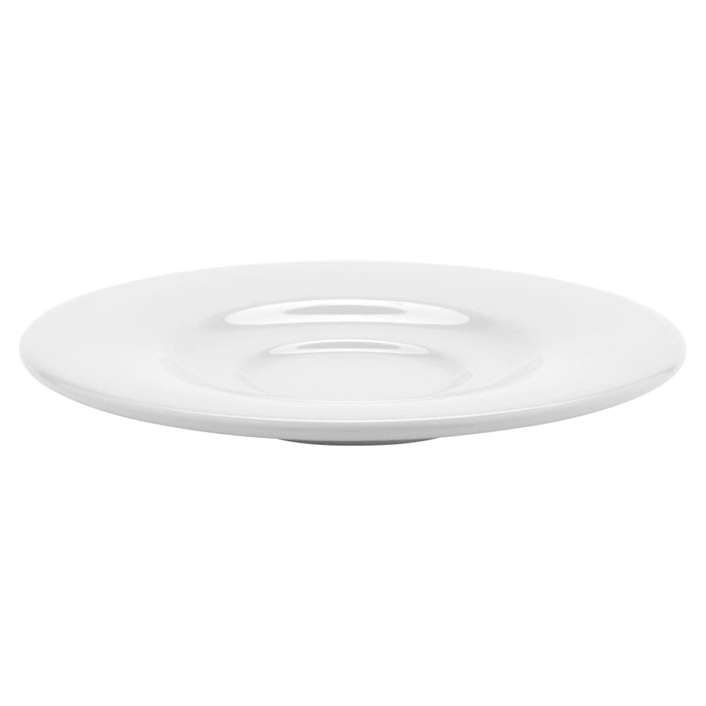 GET 6 1/2" Round Actualite Tea/Bouillon Saucer - Porcelain, Bright White (PA1101900324)