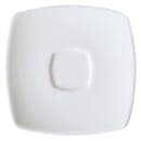 GET 6 1/2" Square Asia Espresso Saucer - Porcelain, Bright White (PA1101910324) thumbnail 2