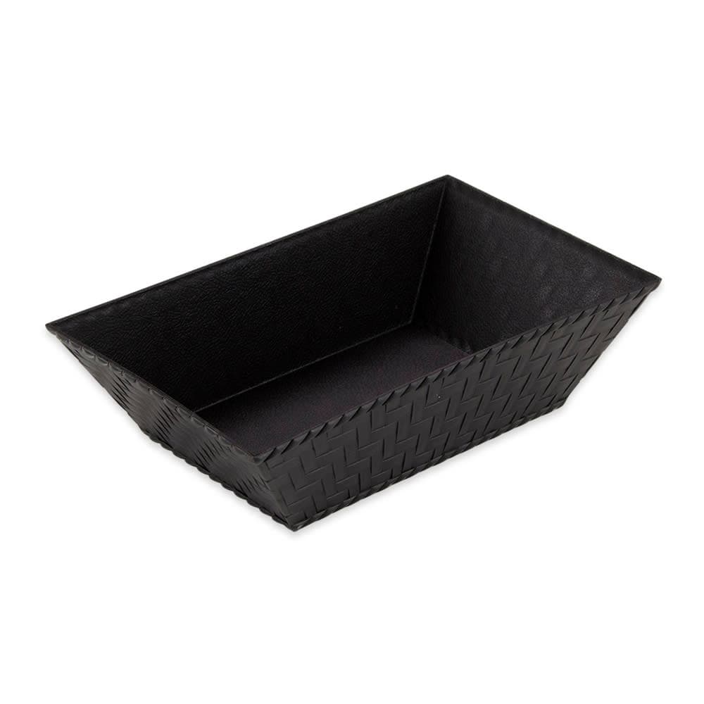 GET Rectangular Serving Basket - 8" x 4 1/2" x 2", Polypropylene, Black (RB-893-BK)
