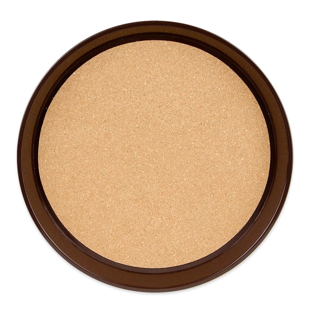 GET 11 1/4" Round Serving Tray, Plastic, Brown (RCT-11-BR)